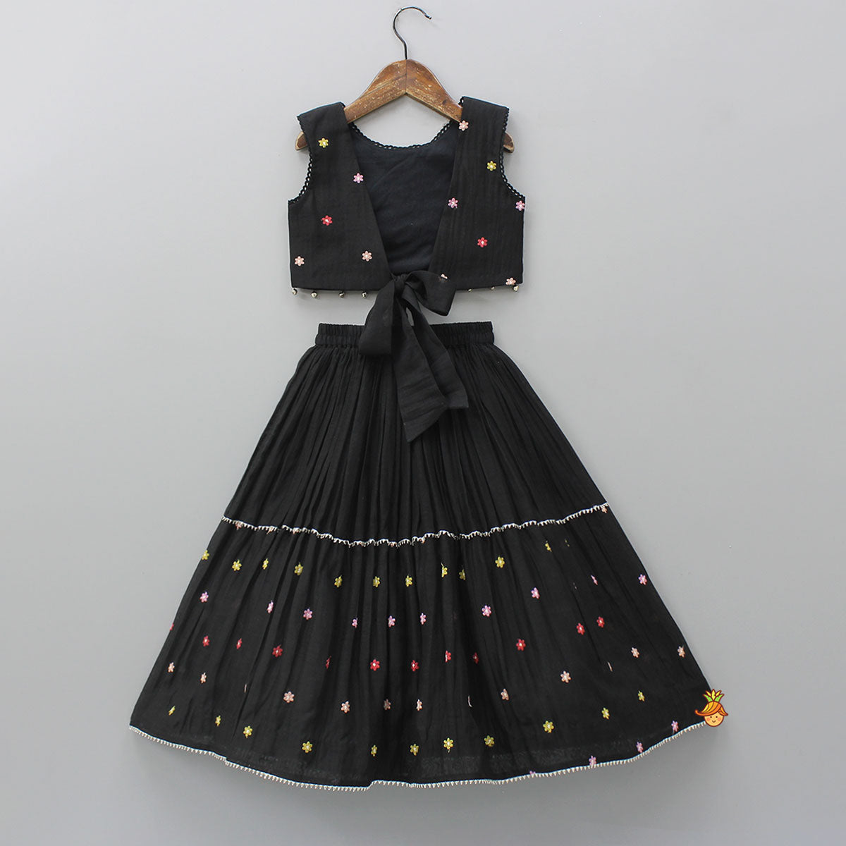 Back Tie-Knot Top And Lehenga