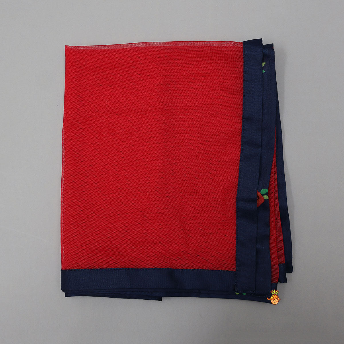 Floral Printed Round Neck Top And Lehenga With Contrasting Dupatta