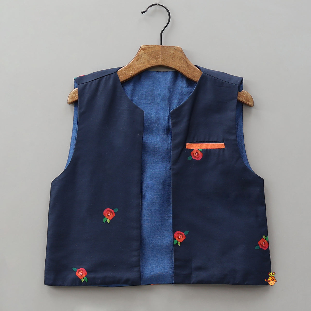 Tiny Floral Printed Kurta With Jacket And Pyjama