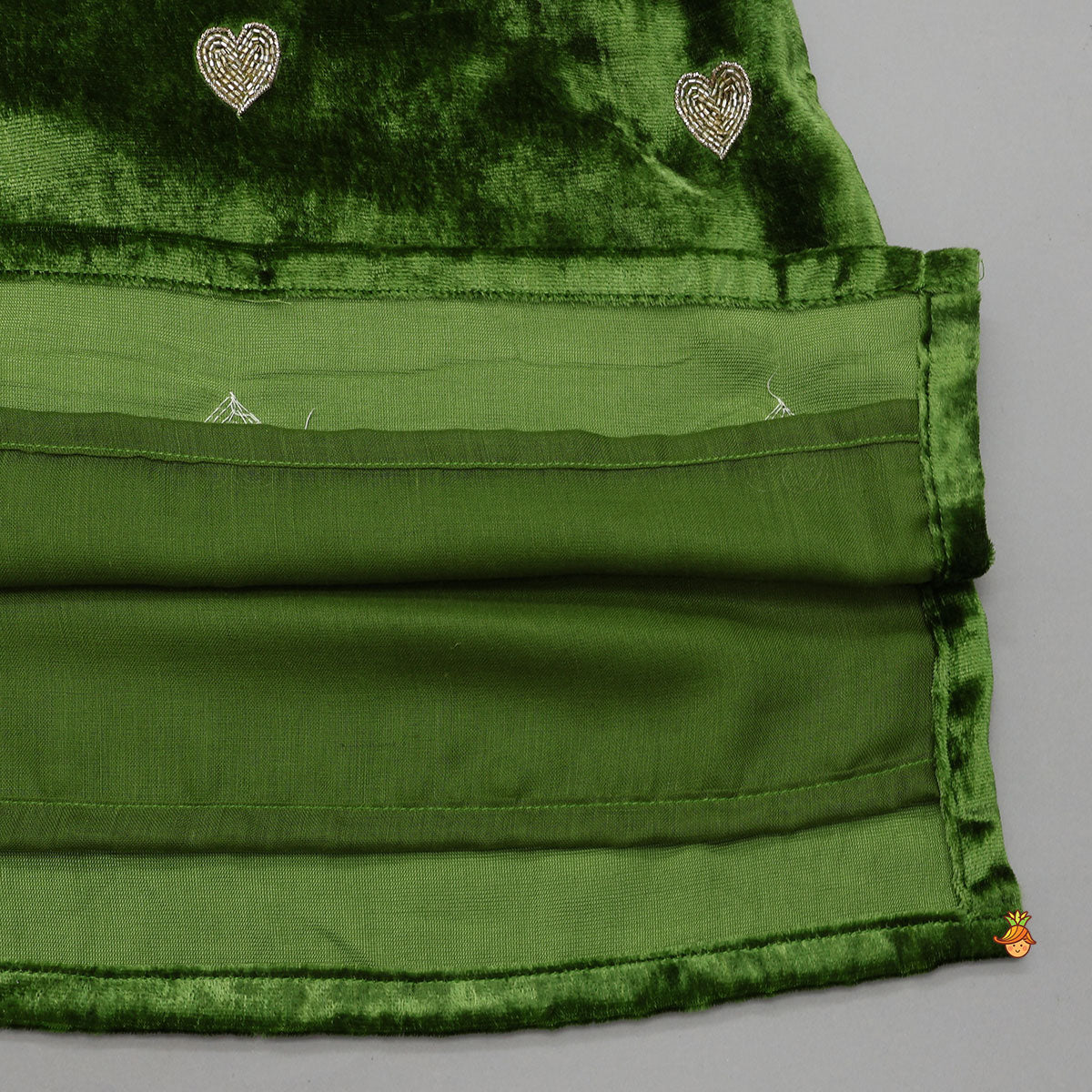 Cut-Dana Embroidered Velvet Kurti And Pant With Dupatta