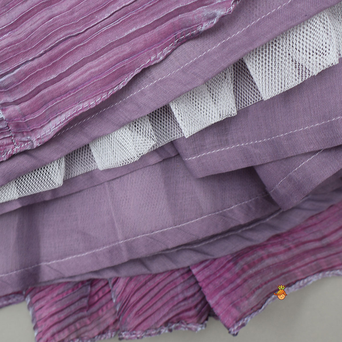 Beautiful Sequin One Shoulder Top With Crushed Layered Sheen Lehenga