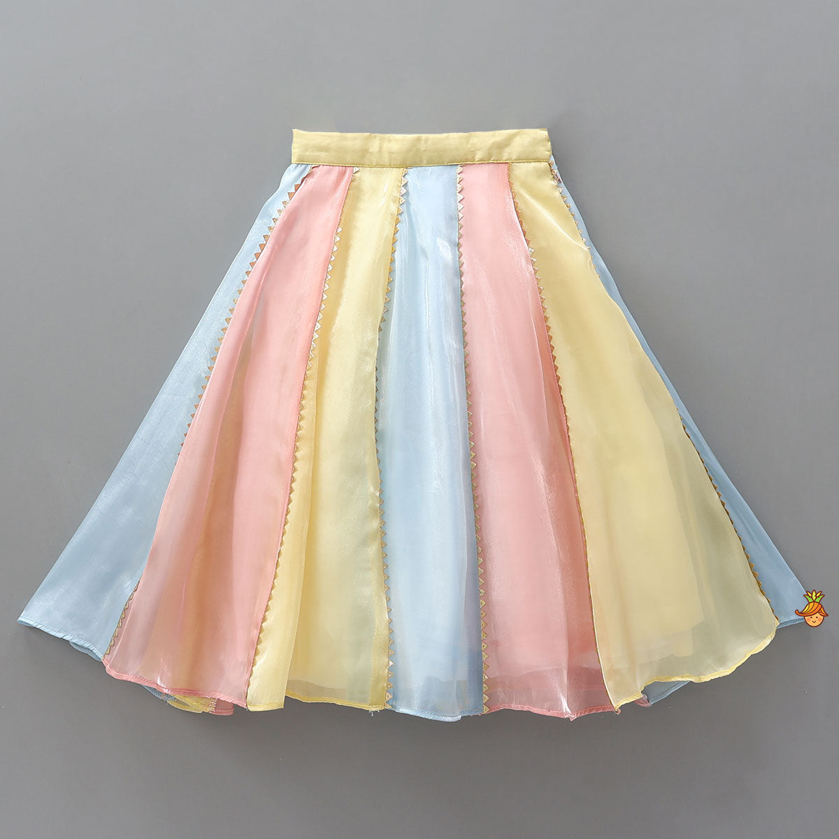 Adorable Sequined Halter Neck Top And Multicolour Shiny Lehenga