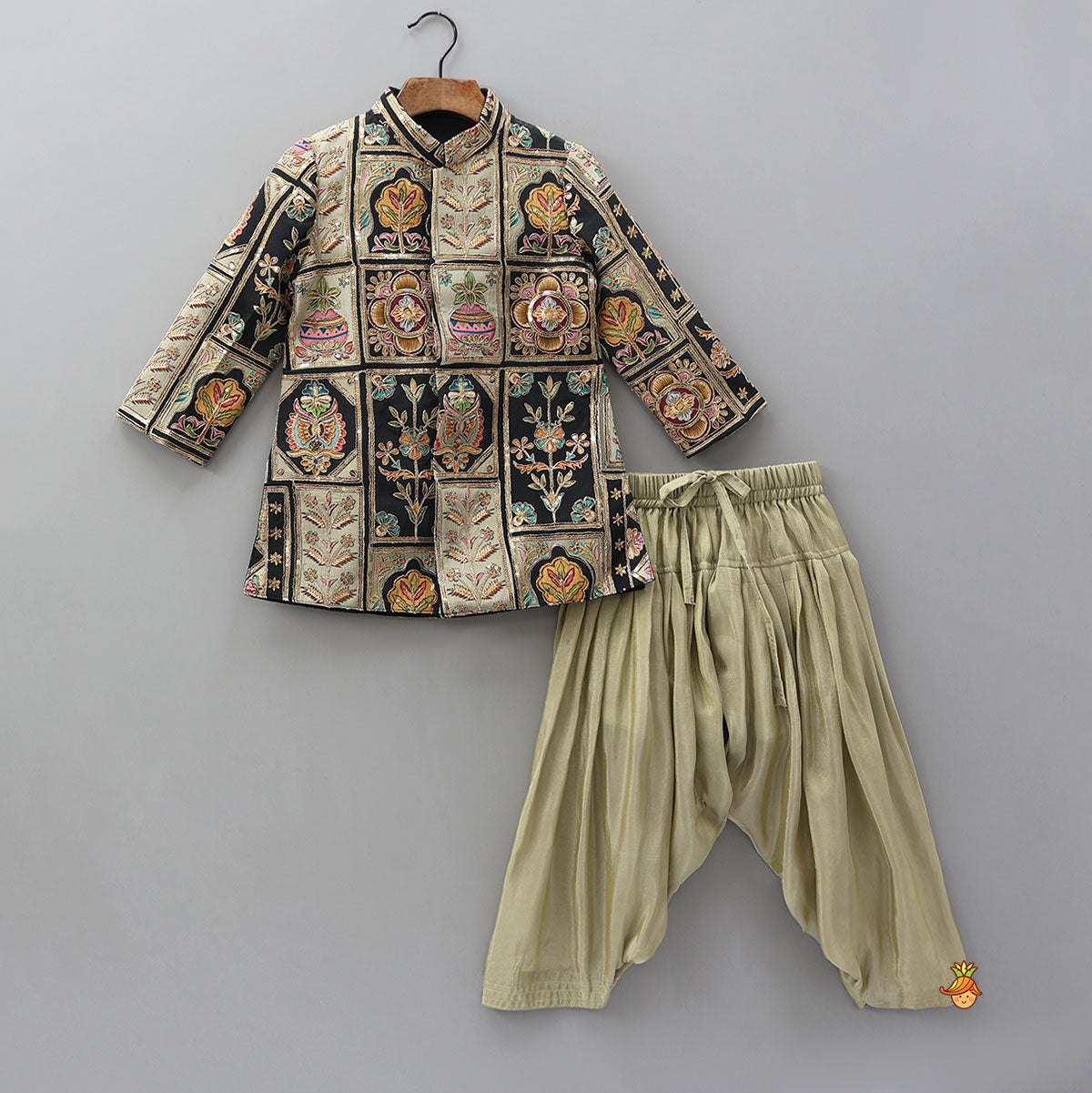 Charming Embroidered Sherwani With Pleated Patiala