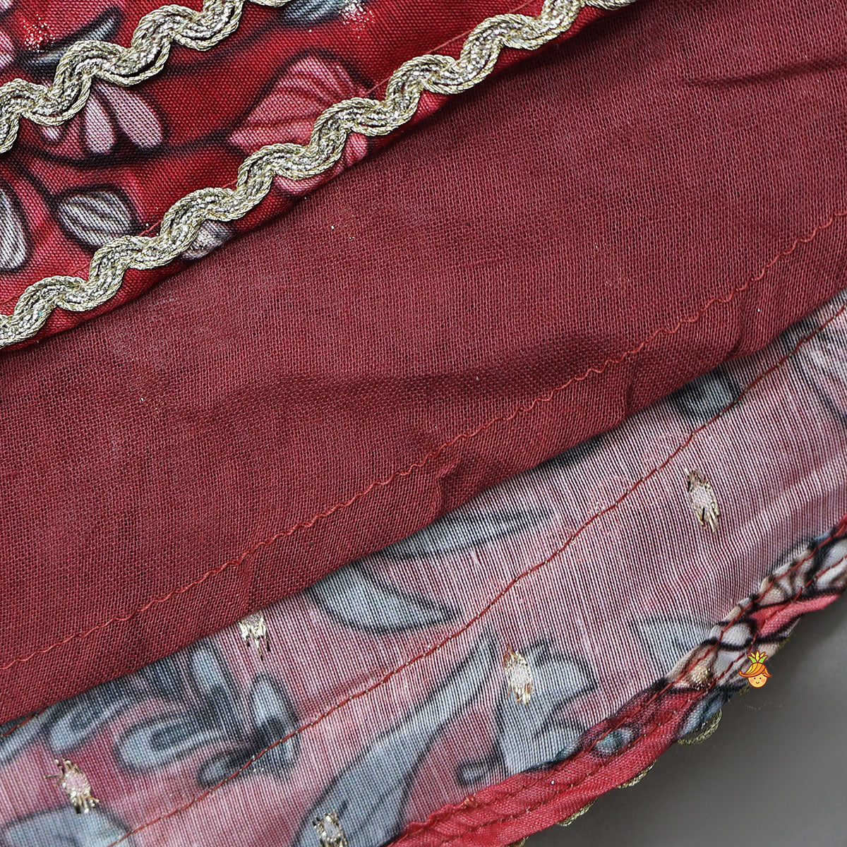 Floral Strappy Kurti With Matching Dupatta