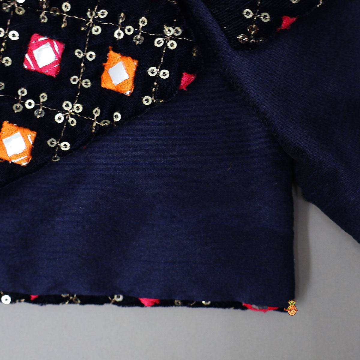 Elegant Kurta With Faux Mirror Work Jacket And Pyjama