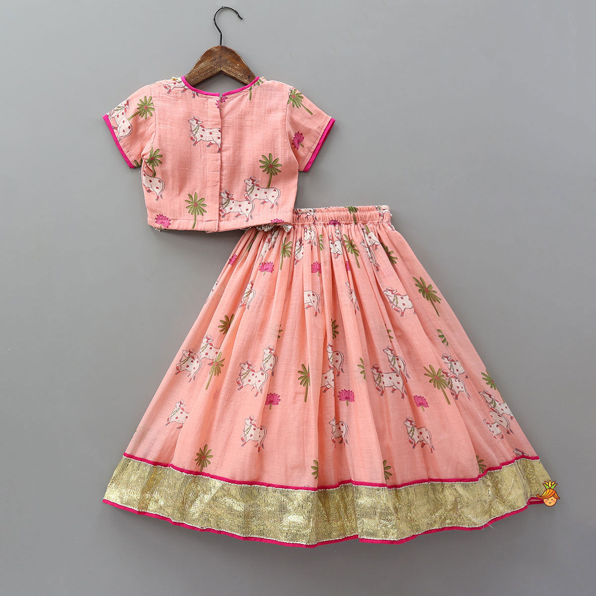 Beautifully Printed Top And Lehenga