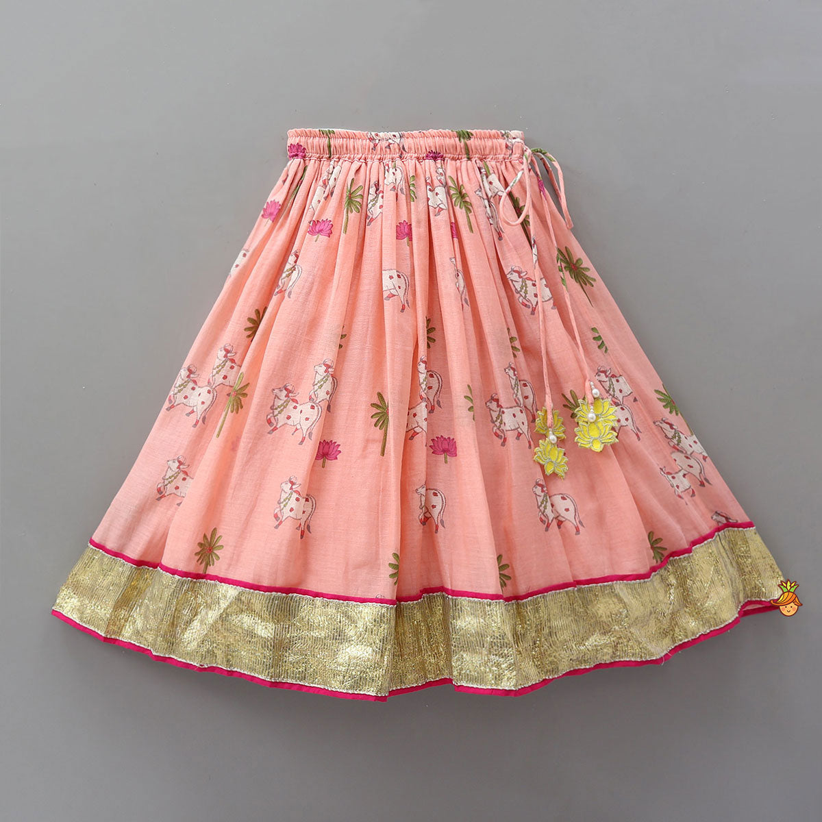 Beautifully Printed Top And Lehenga