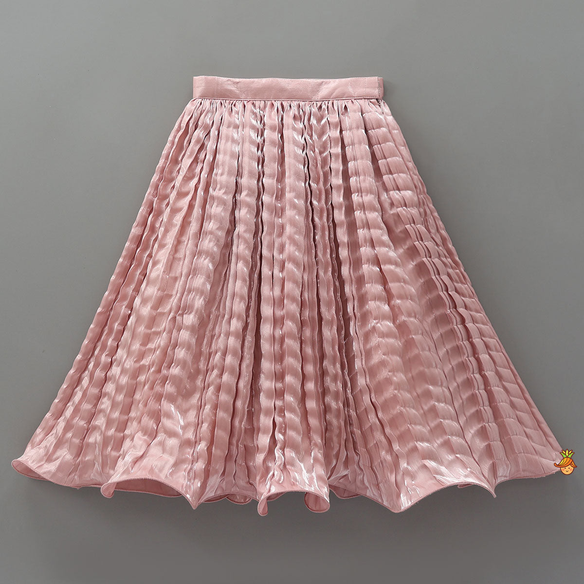Gorgeous Criss-Cross Back Knot Top And Crushed Lehenga With Matching Hair Tie