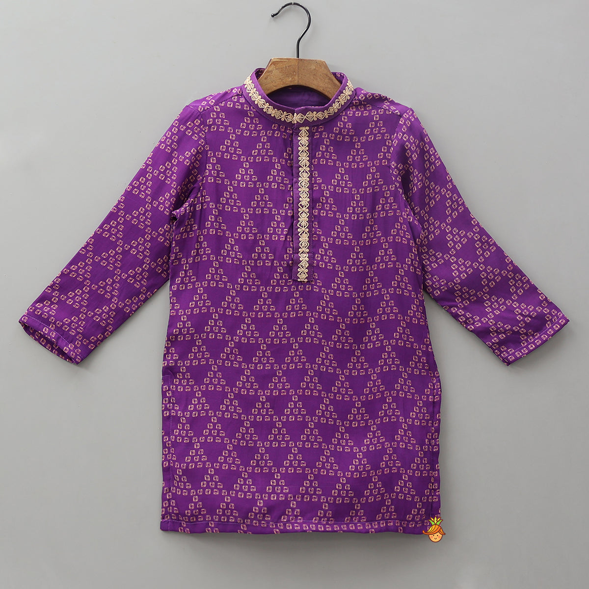 Printed Kurta With Pocket-Detail Jacket And Pyjama