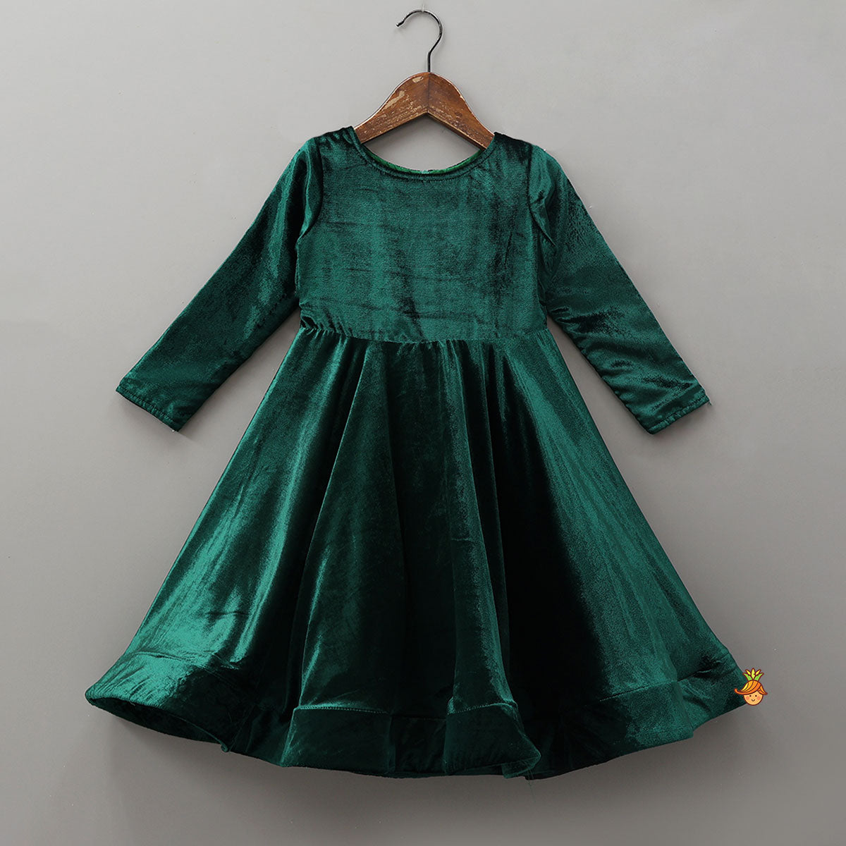 Flared Velvet Anarkali With Gorgeous Embroidered Crop Jacket