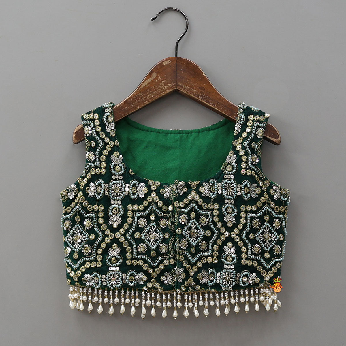 Flared Velvet Anarkali With Gorgeous Embroidered Crop Jacket