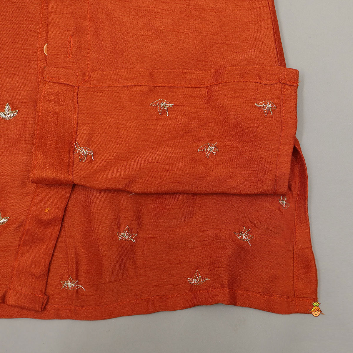 Ethnic Kurta With Hand-Painted Jacket And Matching Dhoti