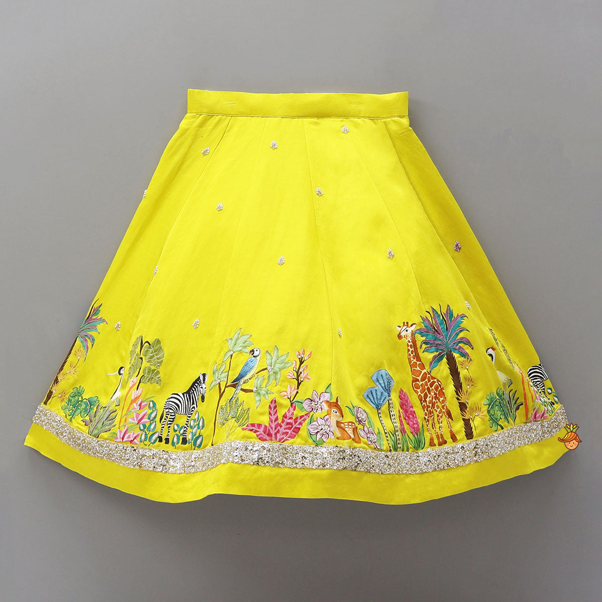 Hand Painted Halter Neck Top And Lehenga With Beautiful Lace Work Dupatta