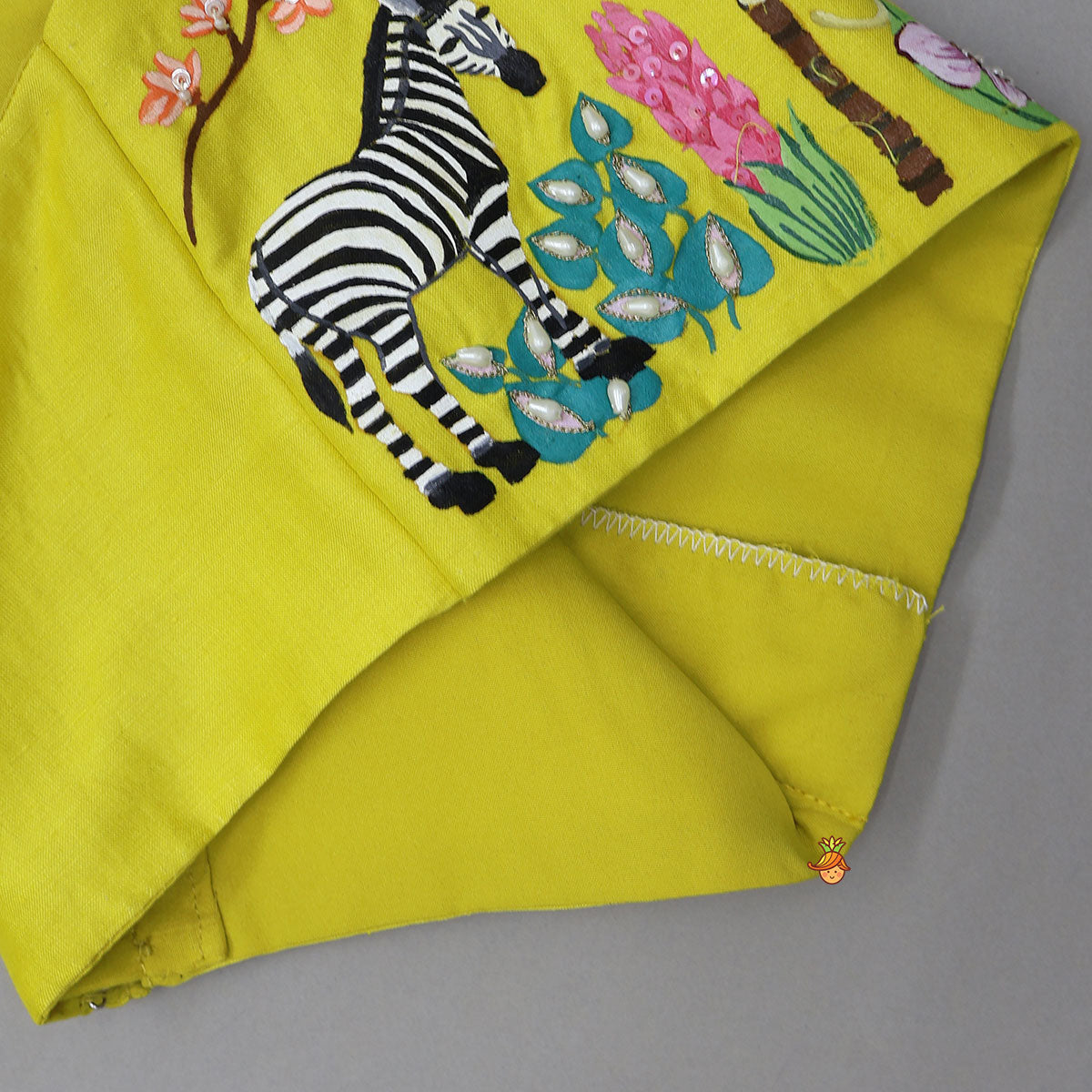 Hand Painted Halter Neck Top And Lehenga With Beautiful Lace Work Dupatta