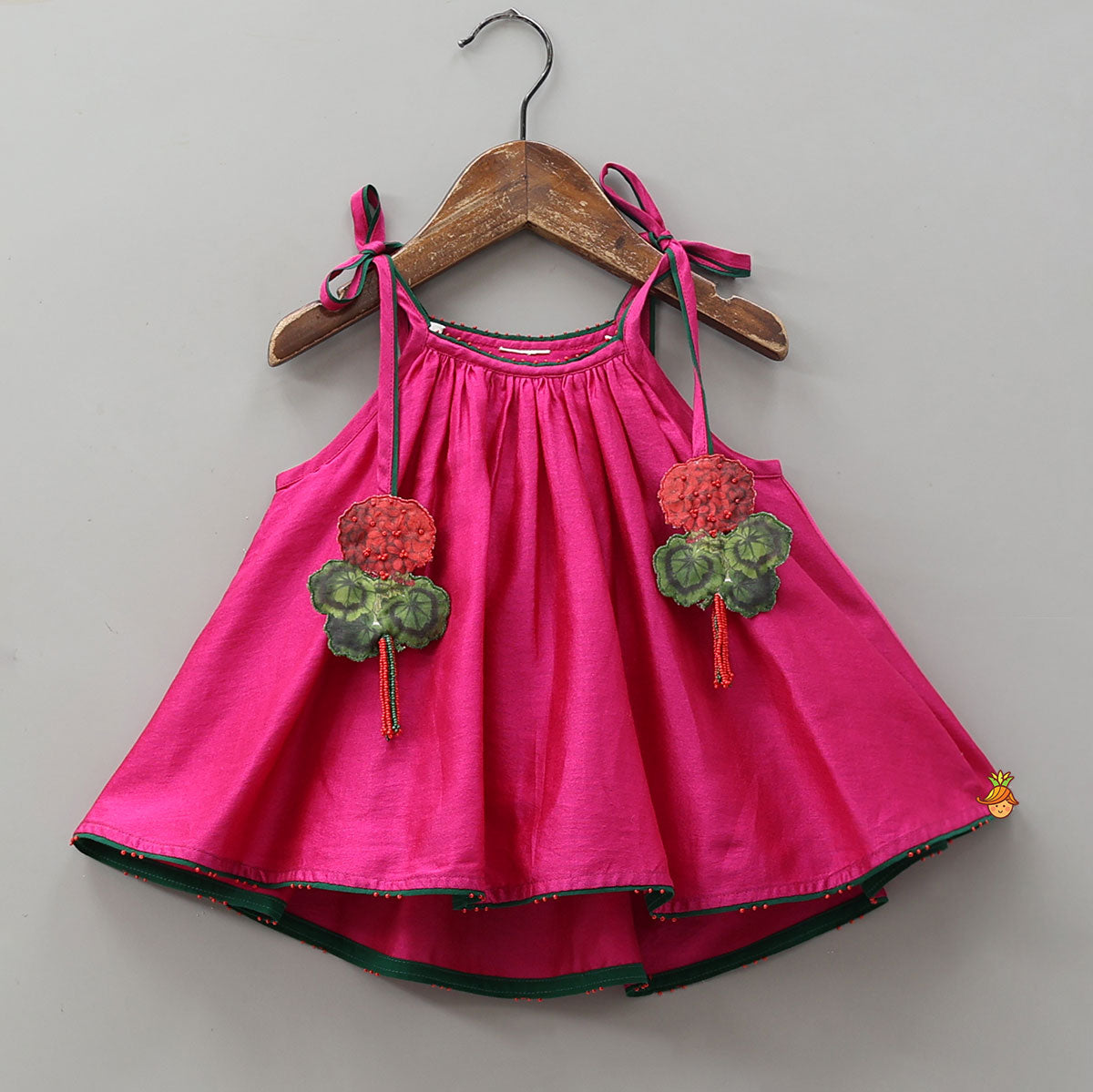 Knot Detail Flared Top And Lehenga