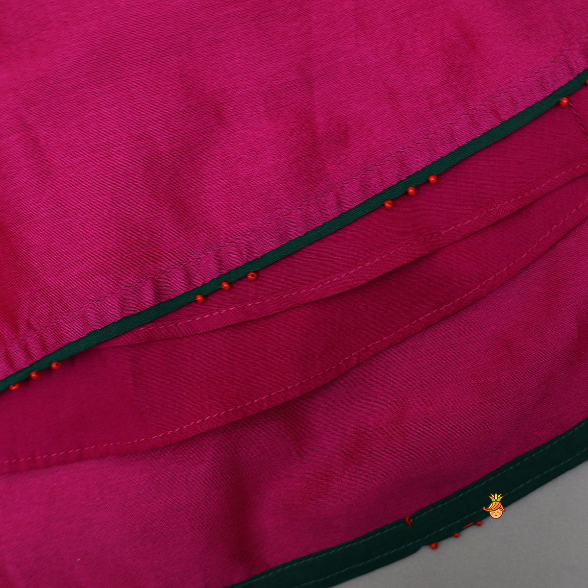 Knot Detail Flared Top And Lehenga