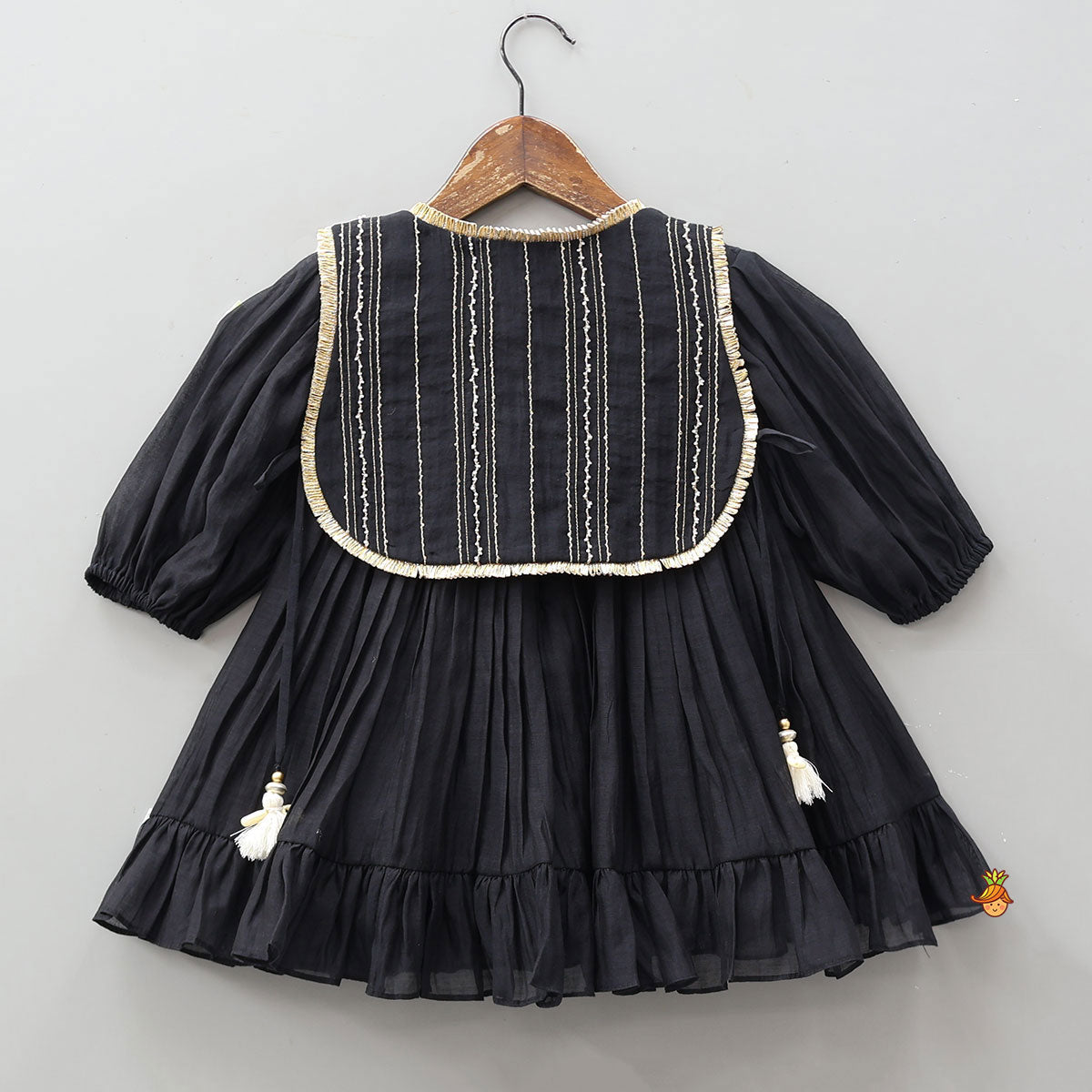 Elegant Black Ruffled Kurti