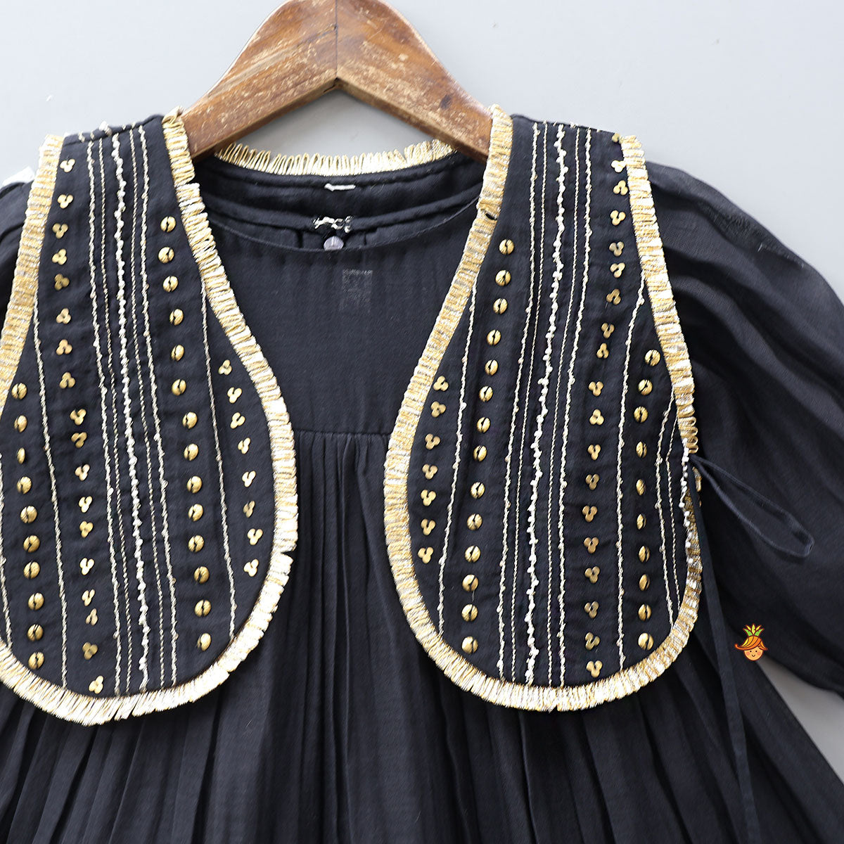 Elegant Black Ruffled Kurti