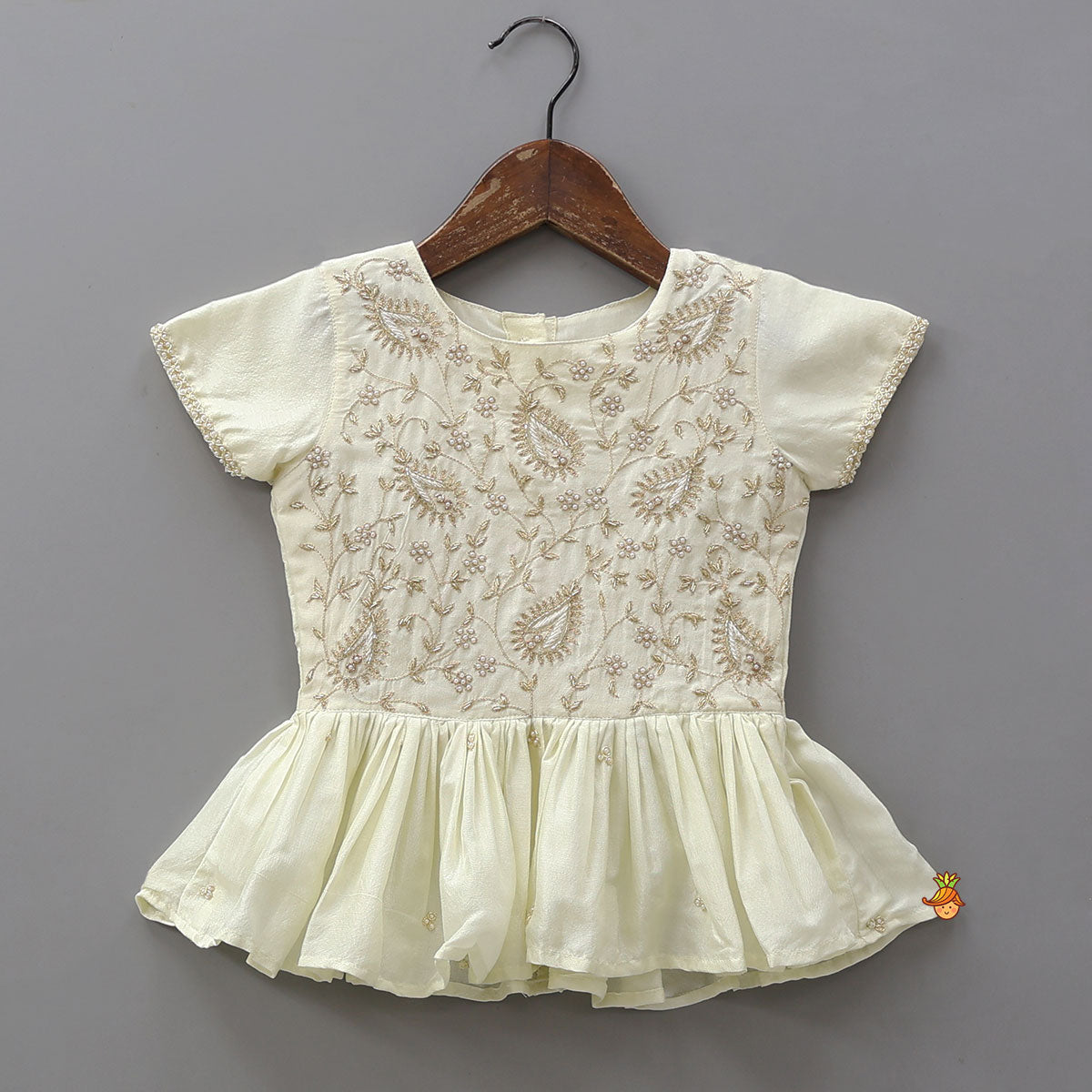 Front-Slit Top And Lehenga With Matching Dupatta