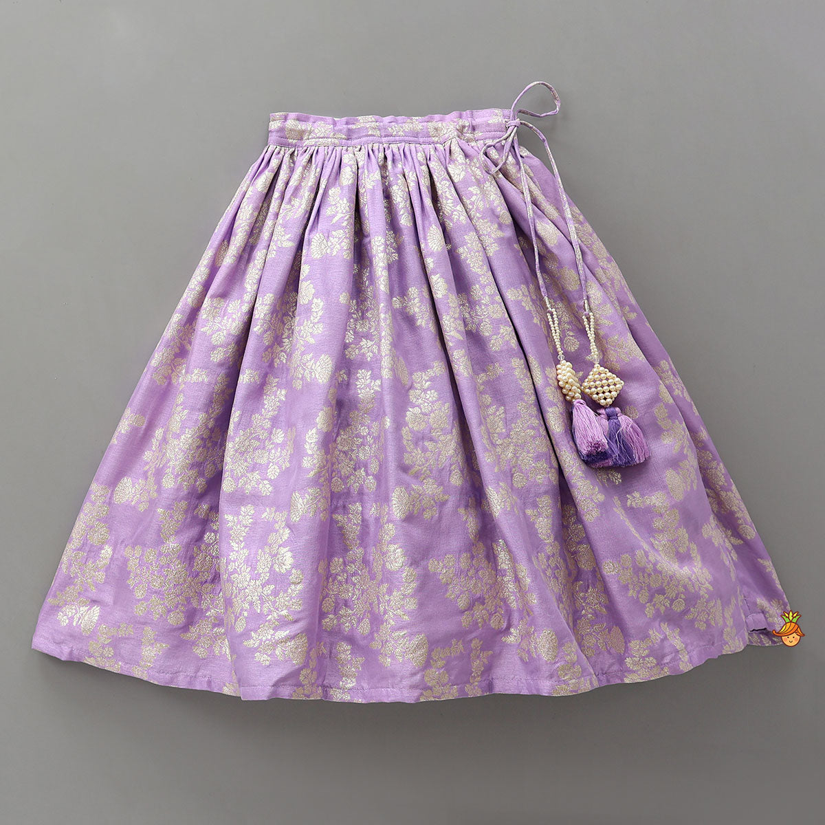 Front-Slit Top And Lehenga With Matching Dupatta