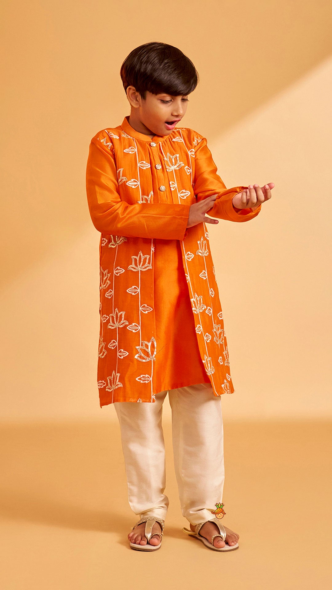 Ethnic Jacket Style Kurta And Pyjama