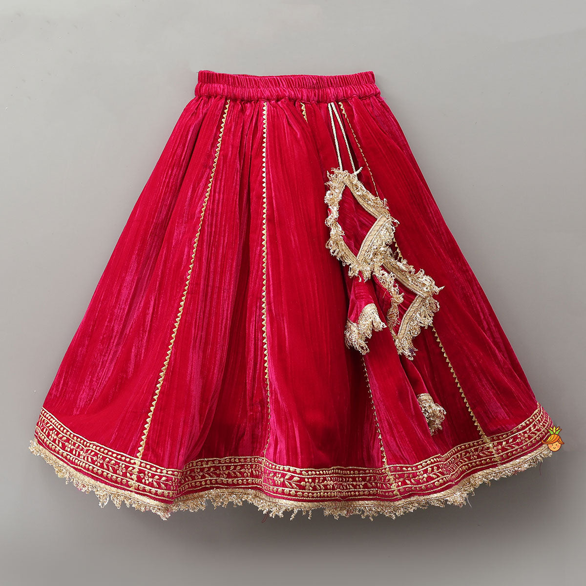 Stylish Flared Sleeves Top And Lehenga