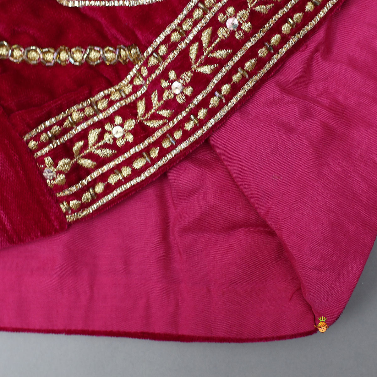 Stylish Flared Sleeves Top And Lehenga With Dupatta