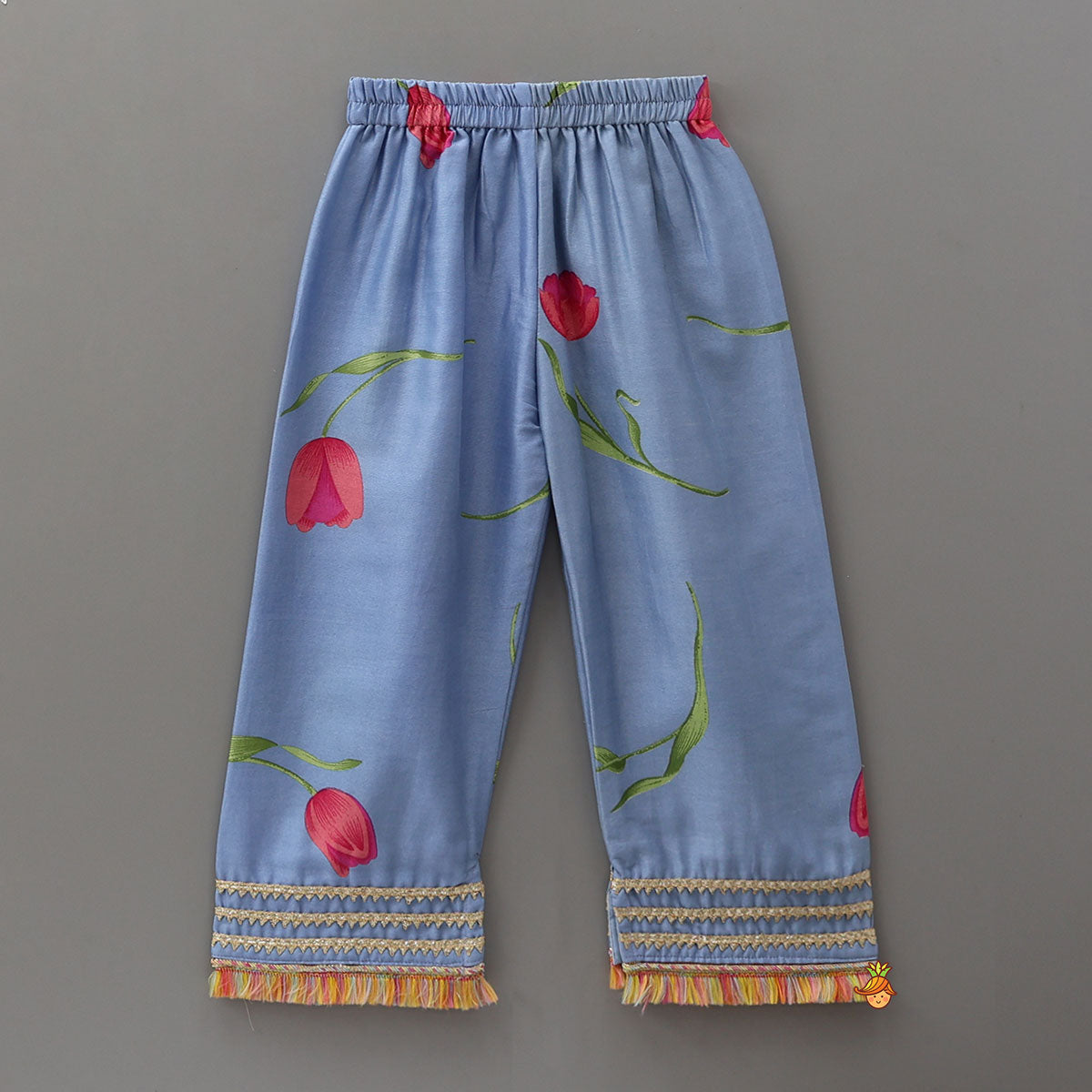 Fringed Printed Kurti And Pant