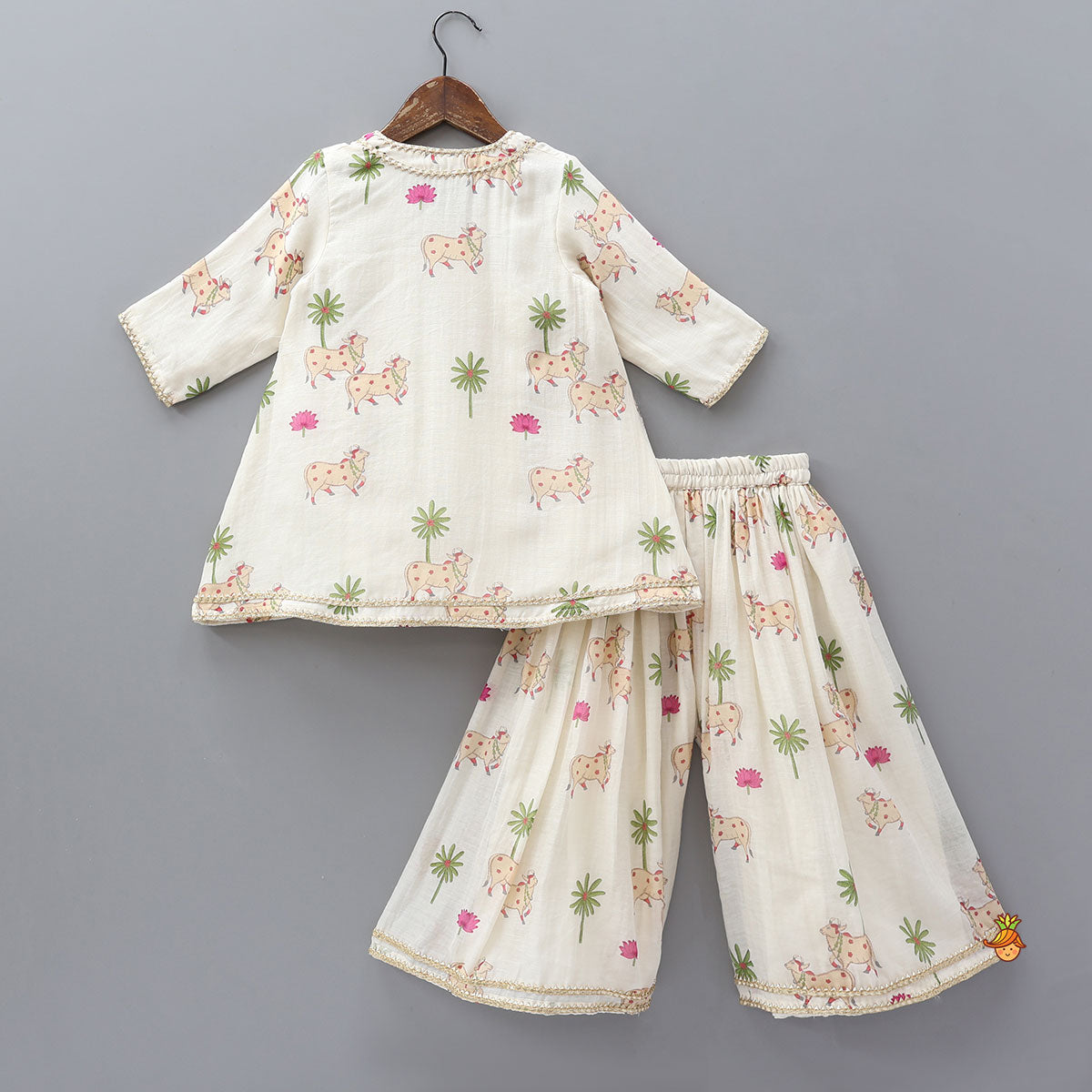 Angarkha Style Ethnic Kurti And Palazzo