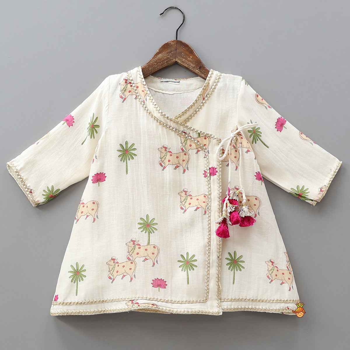 Angarkha Style Ethnic Kurti And Palazzo