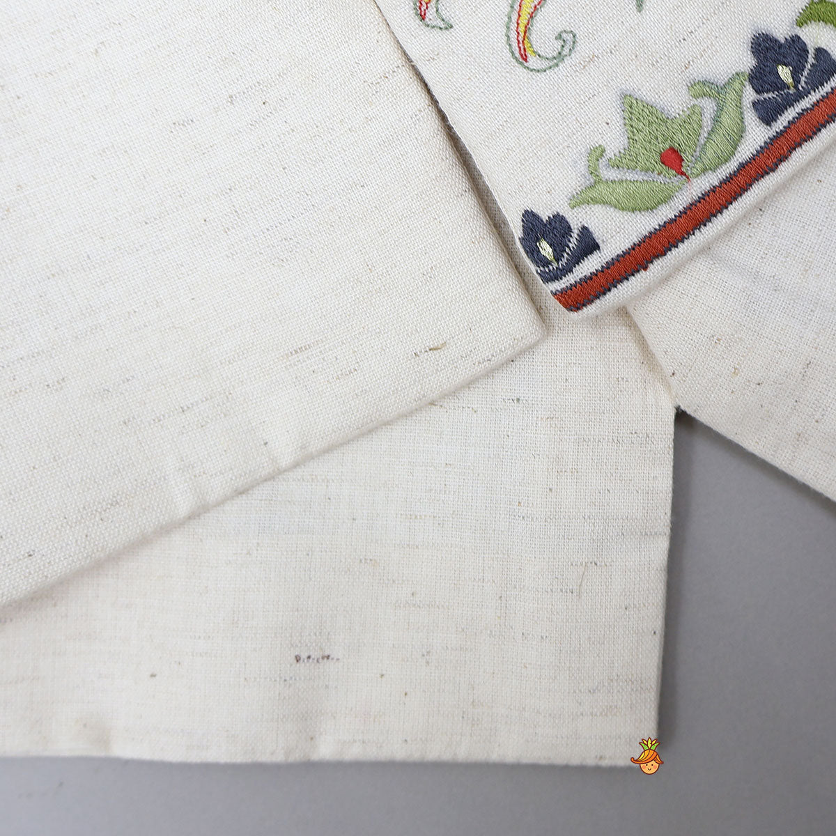 Ethnic Kurta With Thread-Embroidered Open Jacket And Patiala