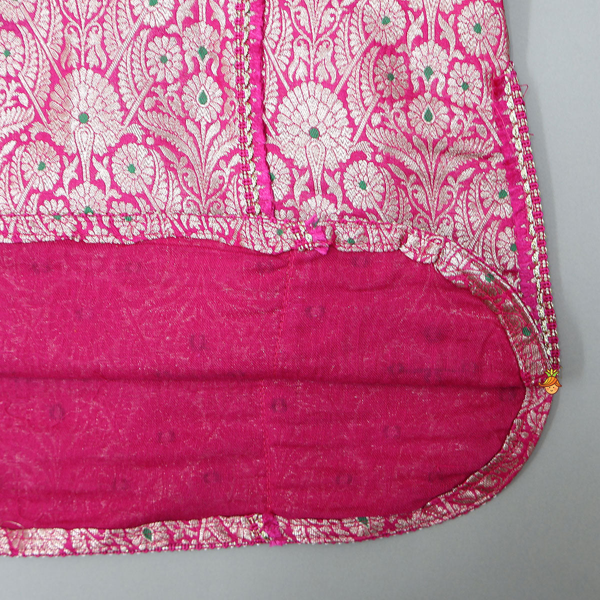Brocade Kurti And Velvet Pant With Matching Dupatta