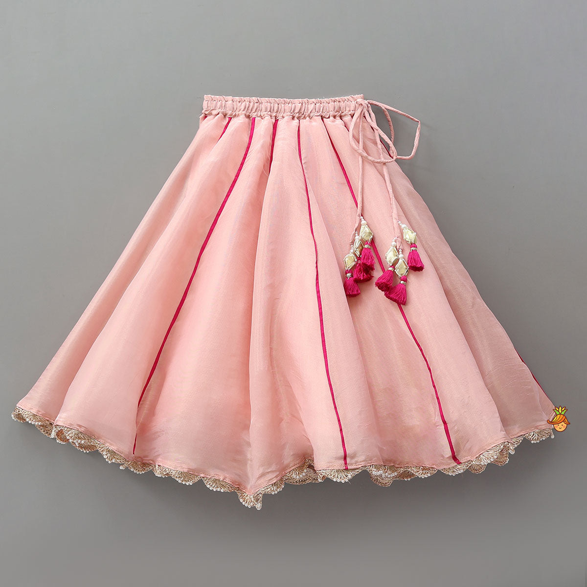 Jacket-Style Embroidered Top And Lehenga