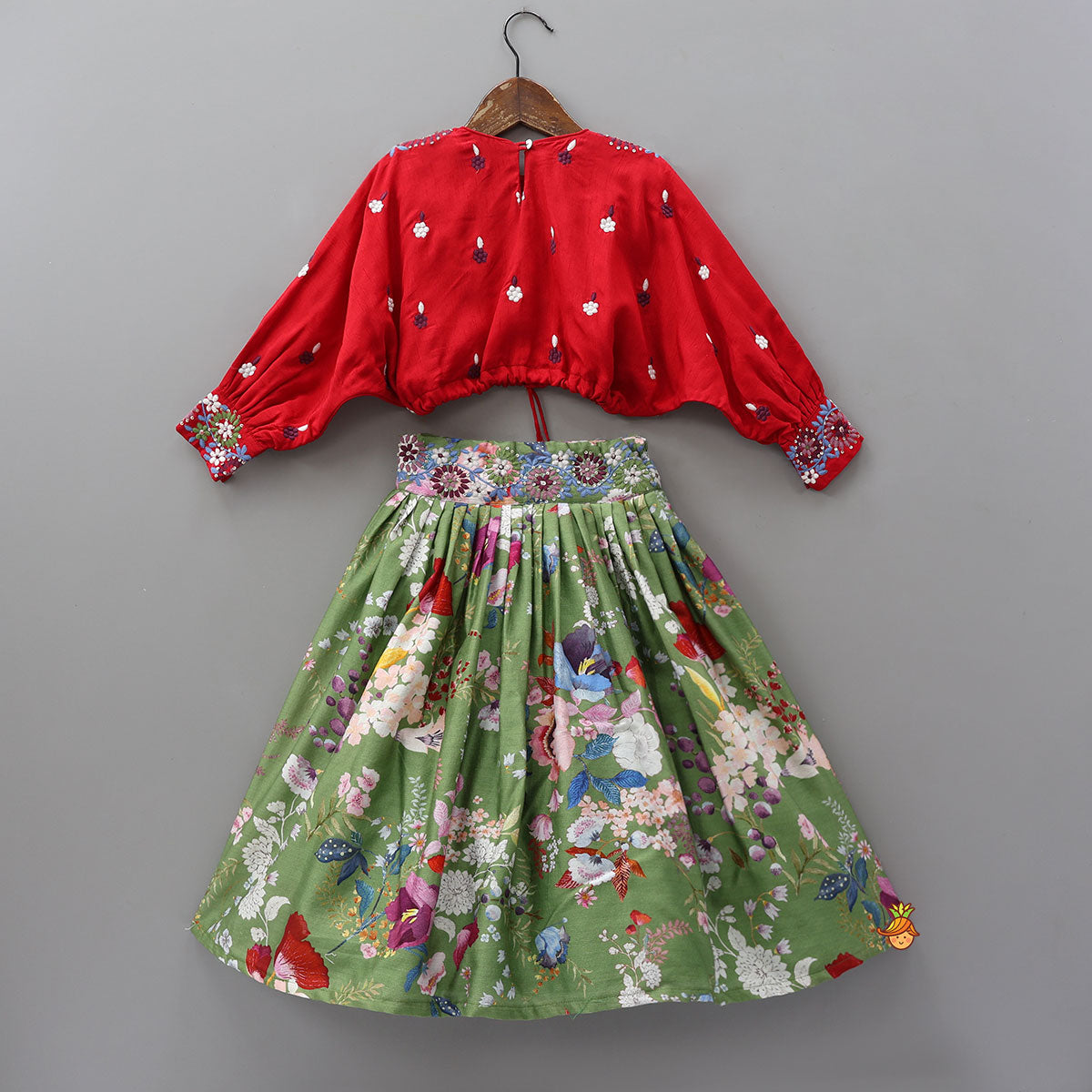 Adjustable Drawstring Top And Lehenga