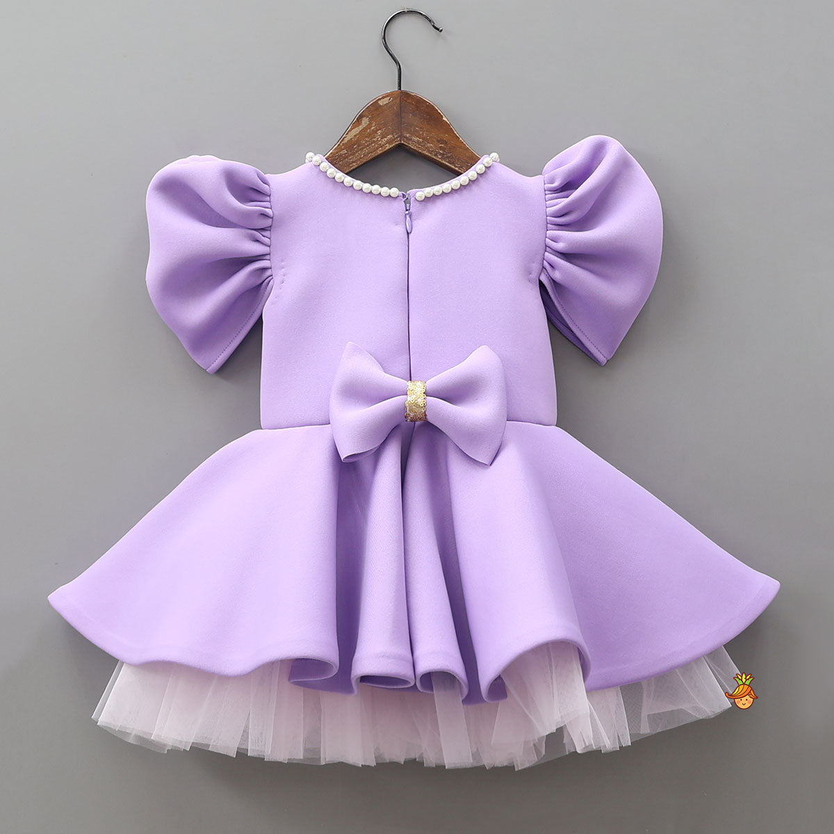 Butterfly Embroidered Dress With Headband