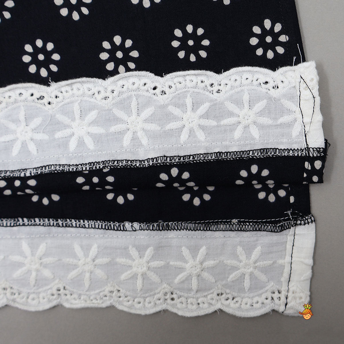 Round Neck Cotton Kurti With Matching Sharara