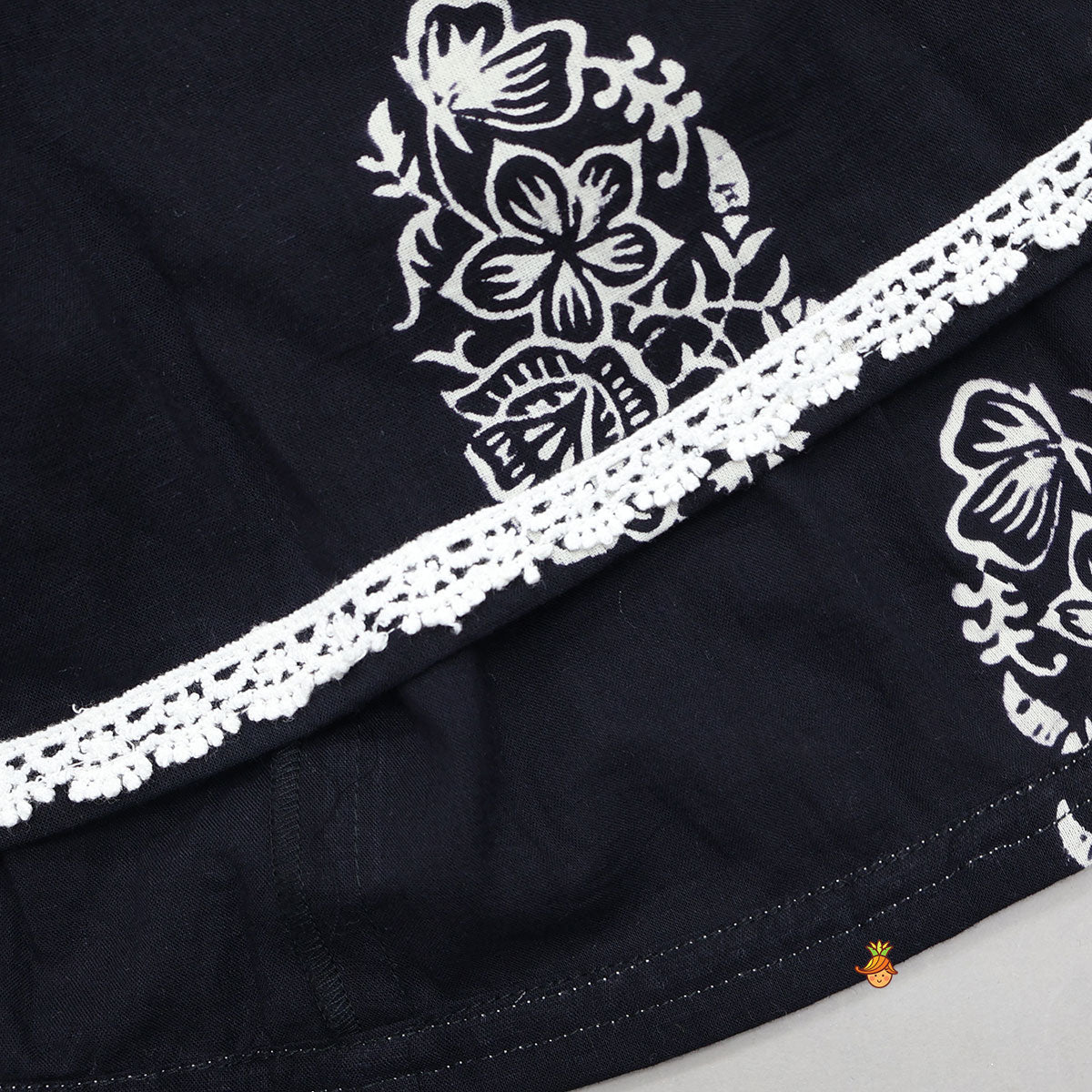 Hand Block Printed Angarkha Ethnic Kurti With Dhoti