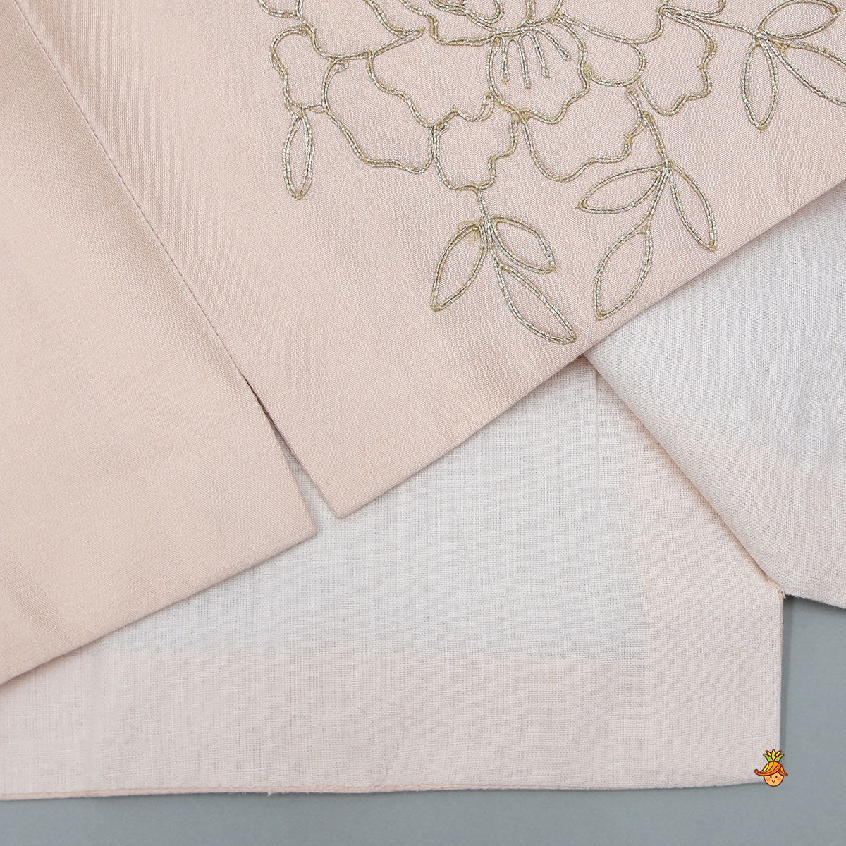 Kurta With Potli Button Detailed Jacket And Pyjama