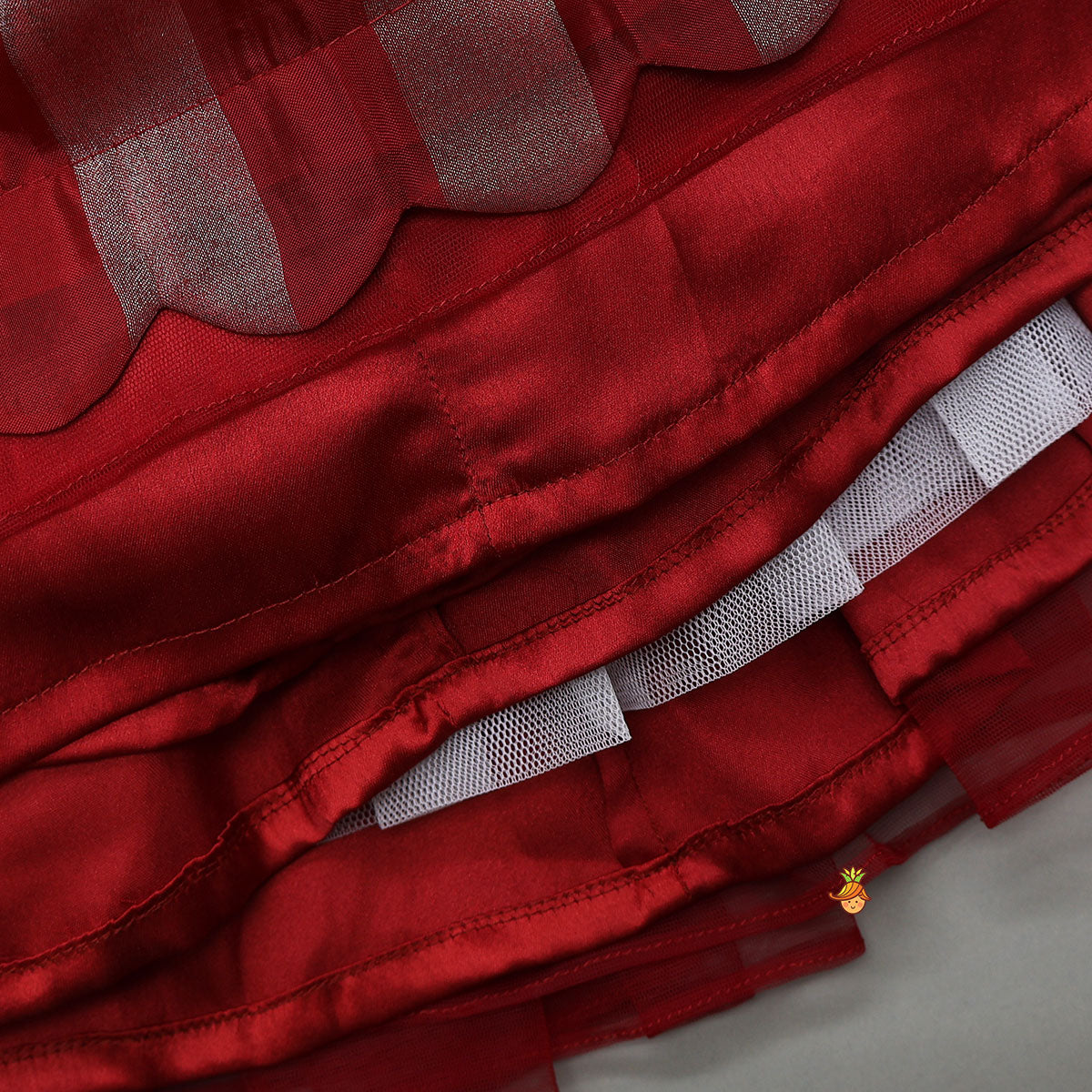 Charming Top With Striped Lehenga And Dupatta