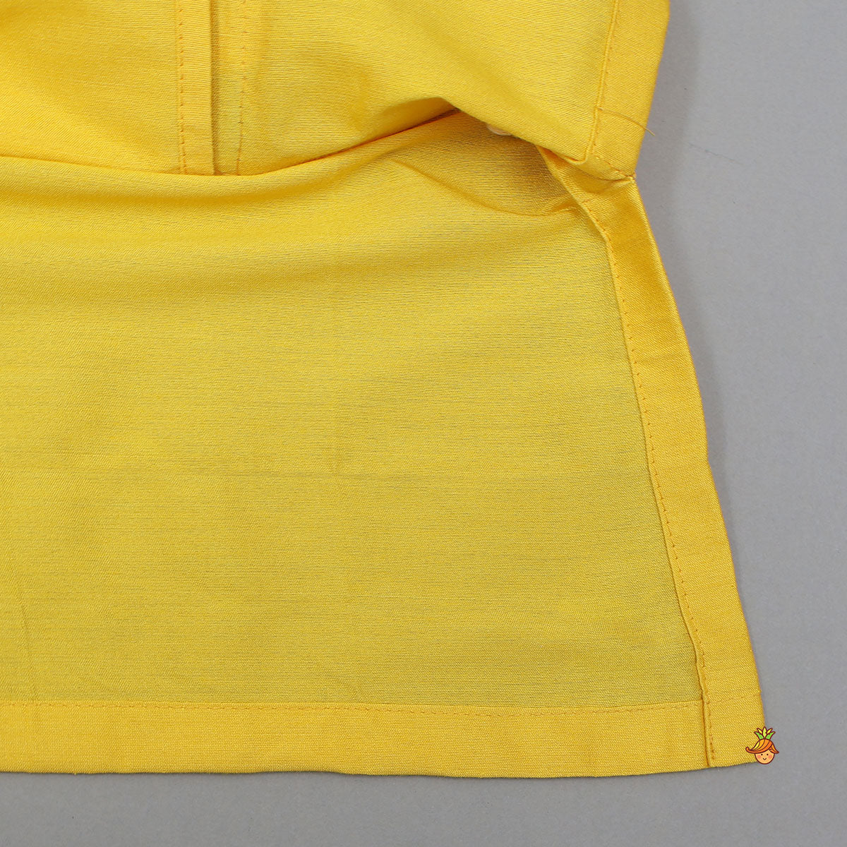 Krishna Applique Work Kurta And Dhoti With Matching Cap And Booties