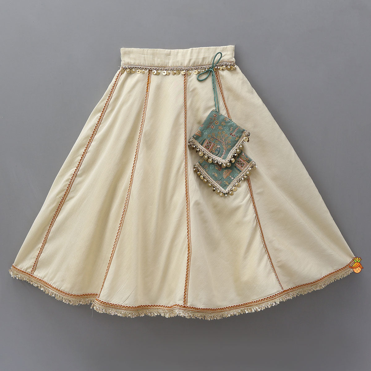 Front-Open Brocade Top And Lehenga