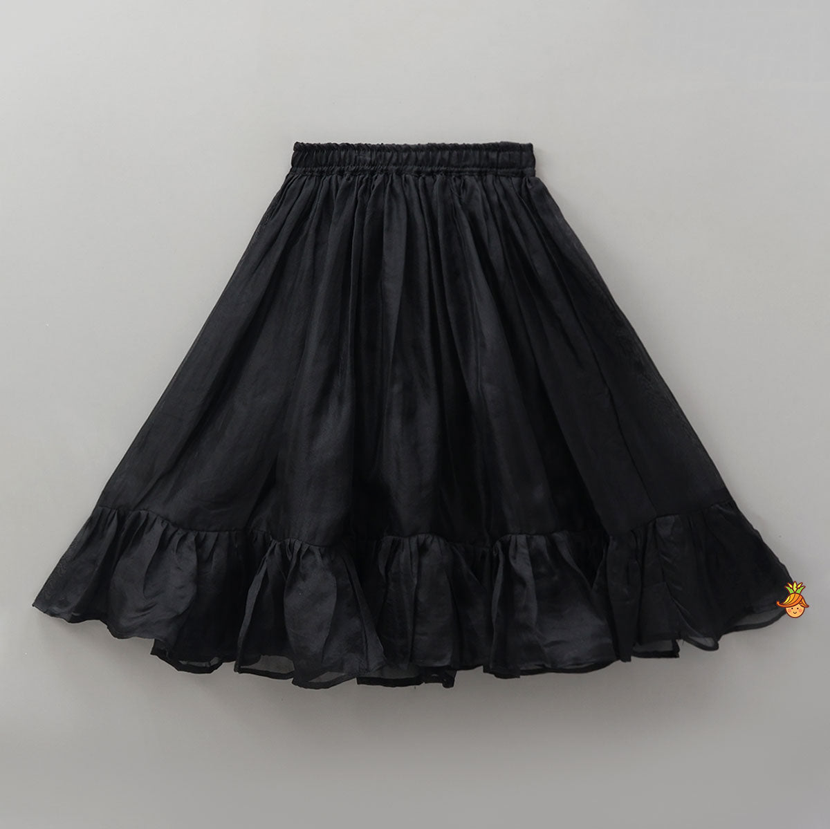 Pleats Enhanced Top And Ruffle Hem Lehenga