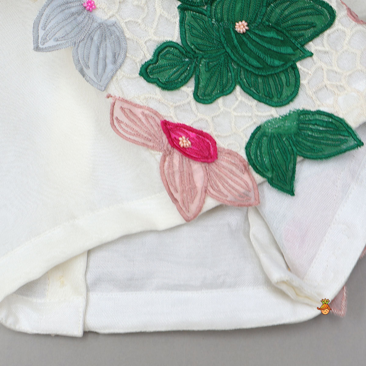 Floral Applique Top And Lehenga