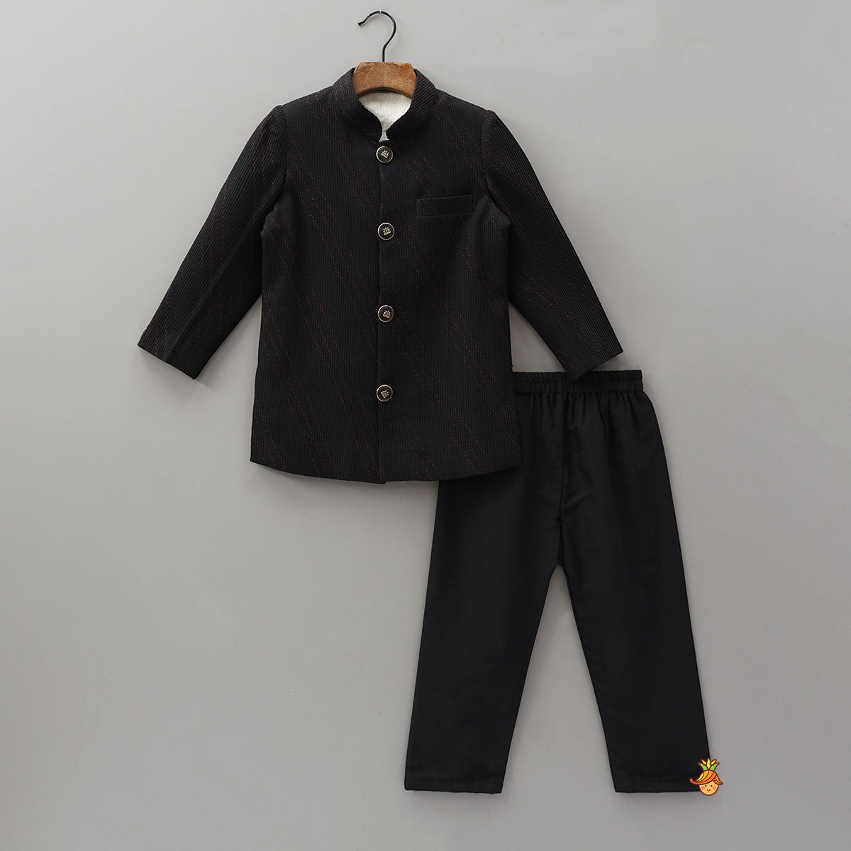 Elegant Front-Open Sherwani With Pyjama