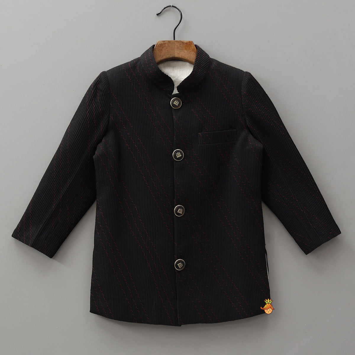 Elegant Front-Open Sherwani With Pyjama