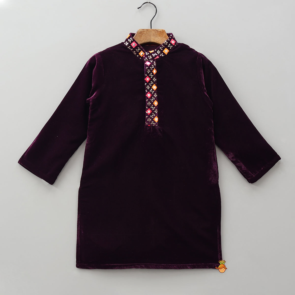 Festive Velvet Kurta With Salwar