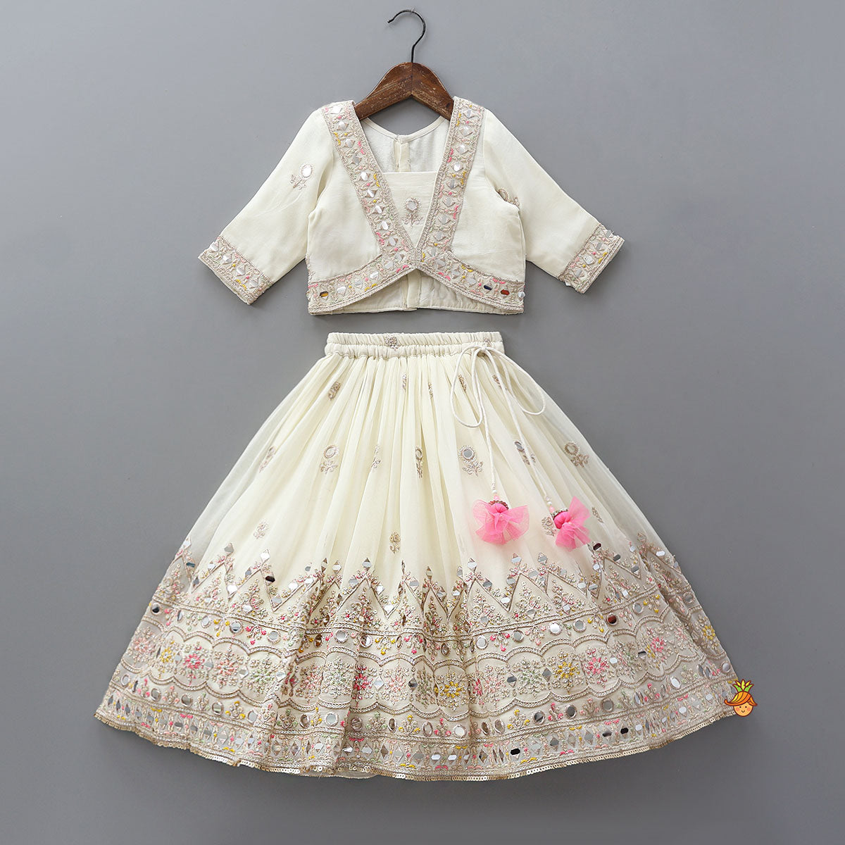 Stunning Embroidered Top And Lehenga