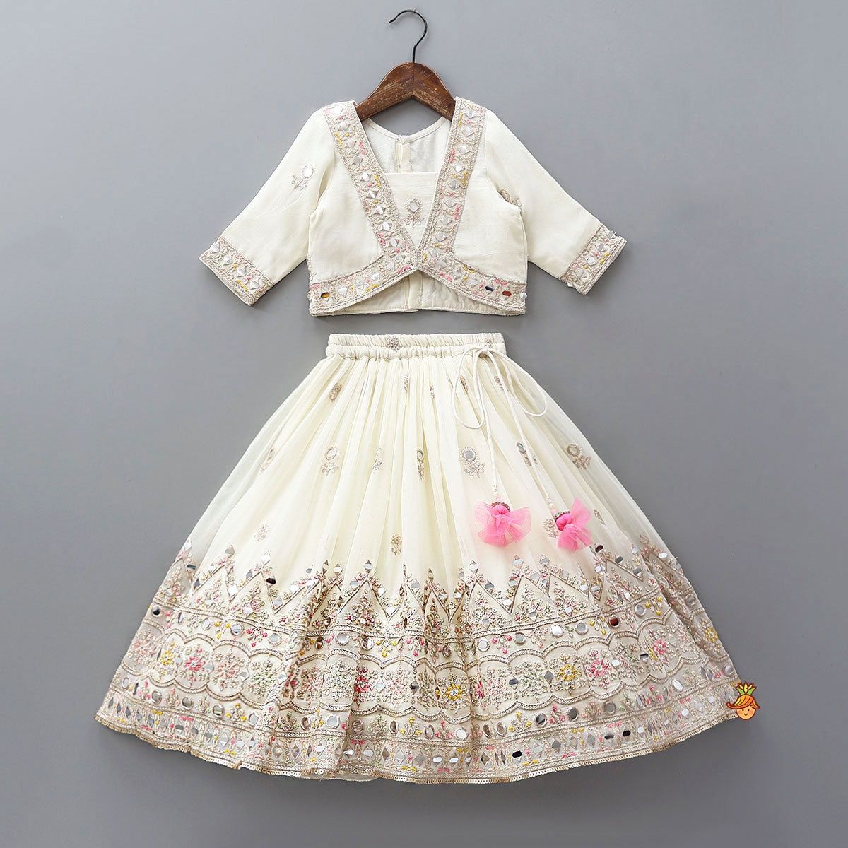 Stunning Embroidered Top And Lehenga