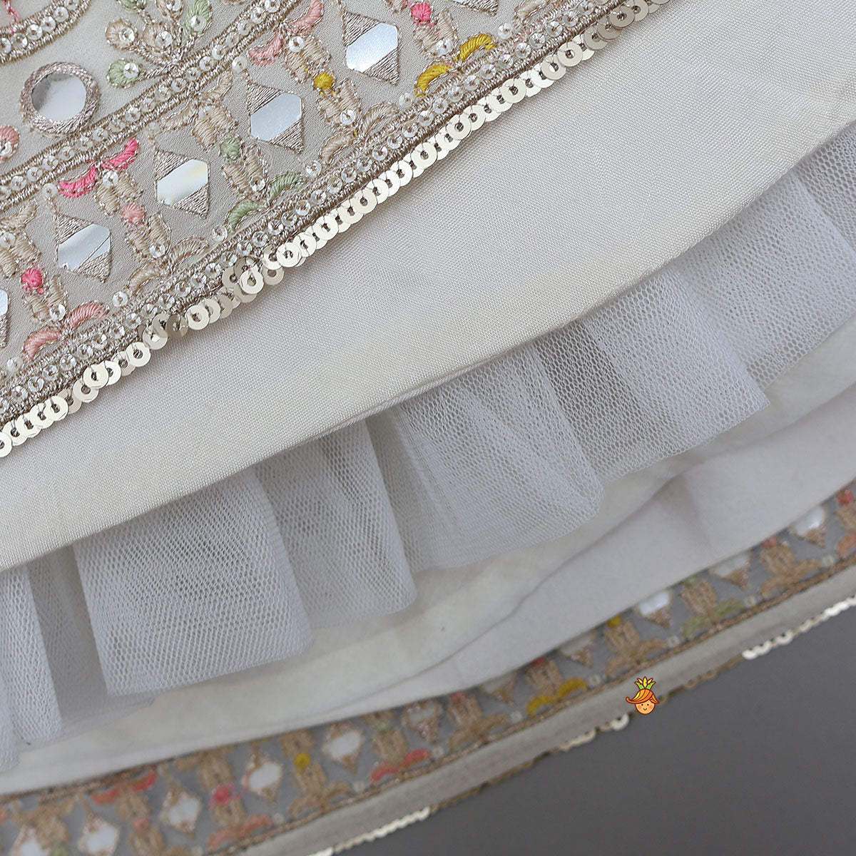 Stunning Embroidered Top And Lehenga