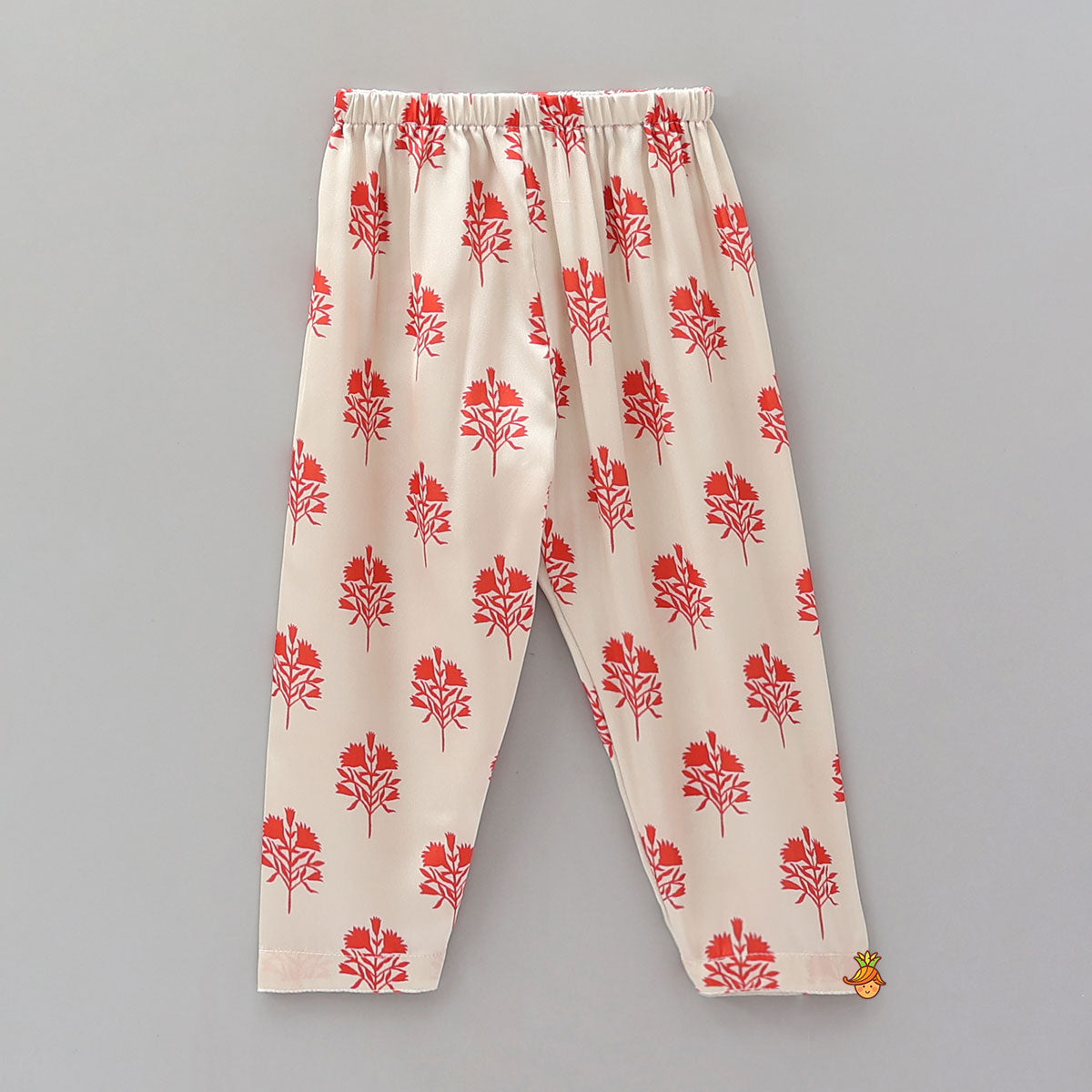 Printed Kurta With Embroidered Jacket And Matching Pyjama